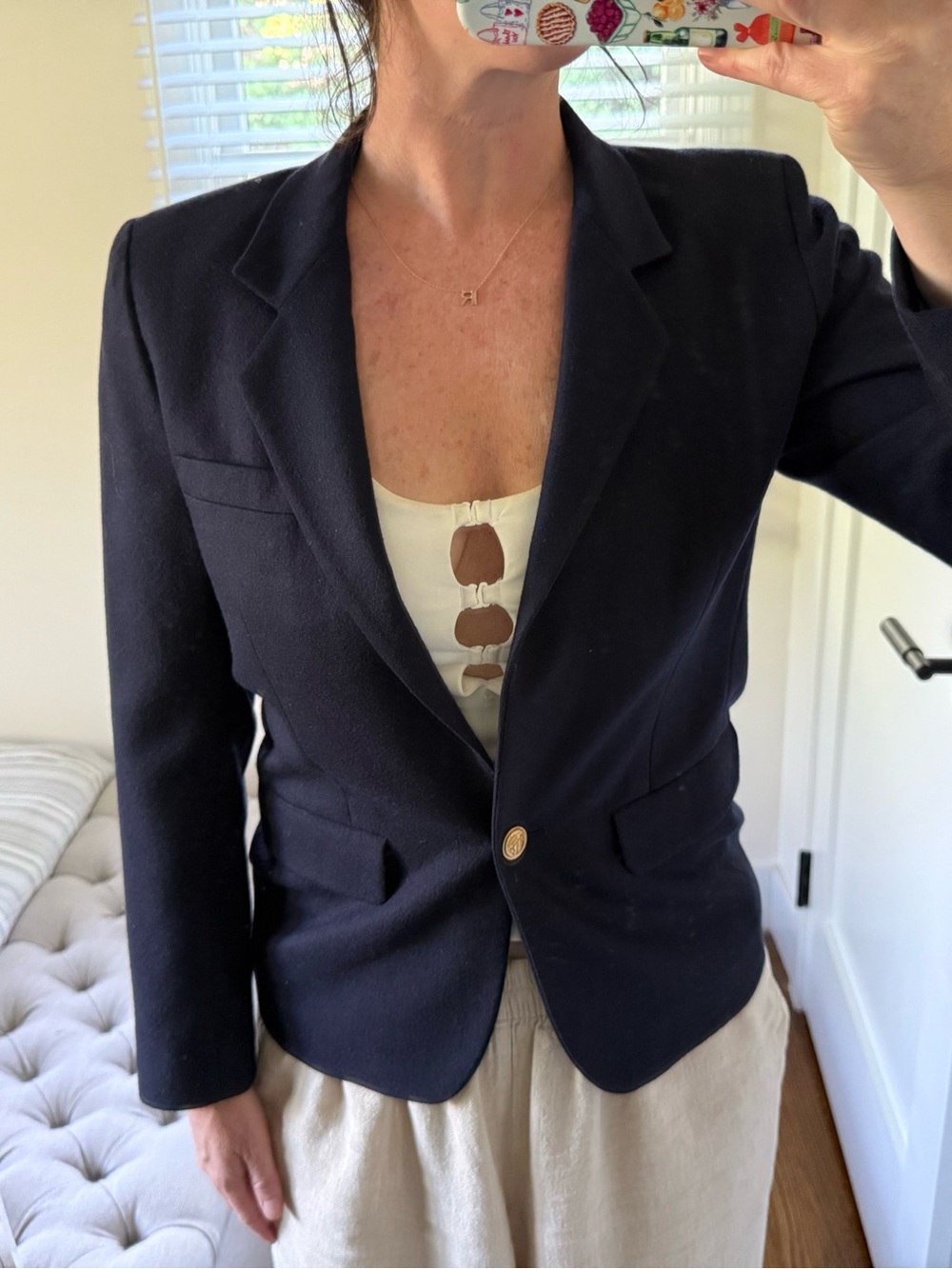 Vintage Charter Club Jane Justin pure wool Navy Blazer